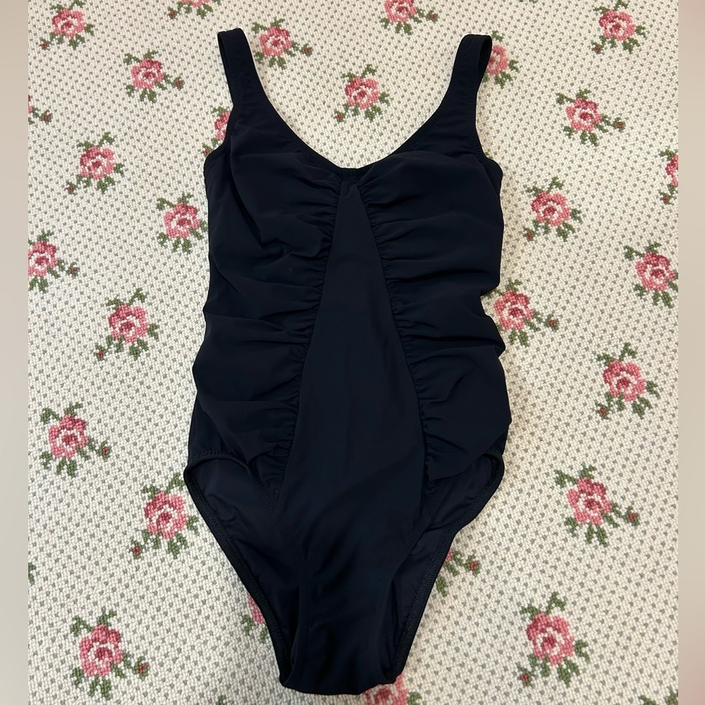 Karla Colletto Black One Piece Swimsuit. NWOT